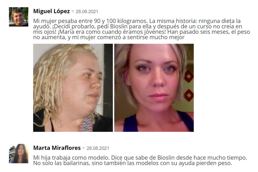Bioslin Comentarios del usuario